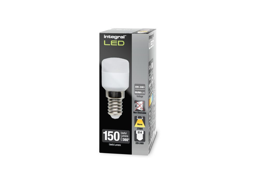 Integral LED PYGMY BULB E14 150LM 1.3W 2700K NON-DIMM 240 BEAM FROSTED ILPYGE14N002