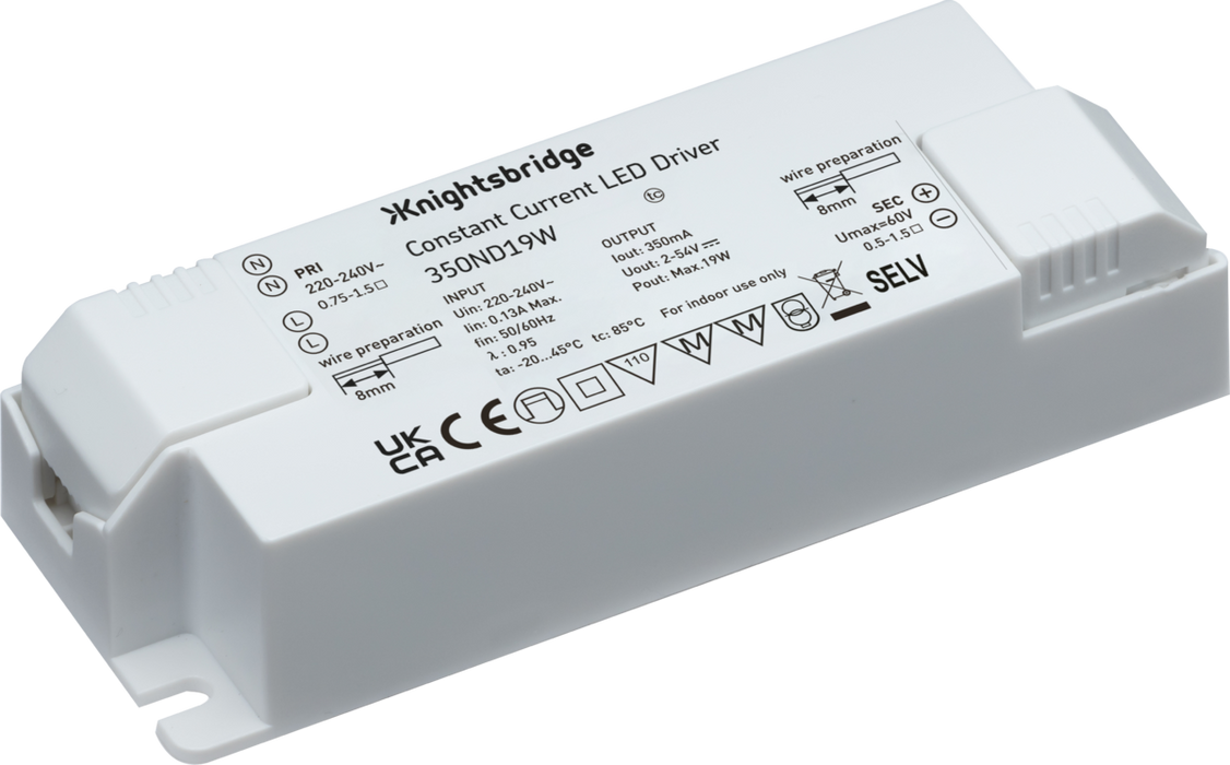 Knightsbridge 350ND19W Constant Current 350mA 2-54V 19W Driver