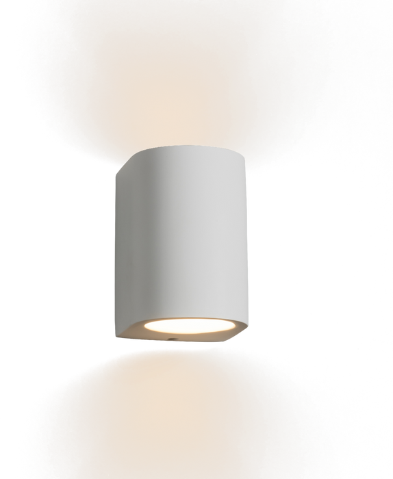 Knightsbridge PWL5 230V G9 40W Curved Up and Down Plaster Wall Light