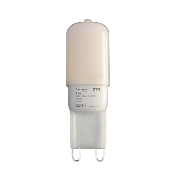 Crompton 17771 LED Capsule G9 Opal Non-Dimmable 2.2W 4000K
