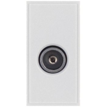 Selectric White Non-Isolated (Female) Coaxial/Aerial Socket Module with Faraday Cage