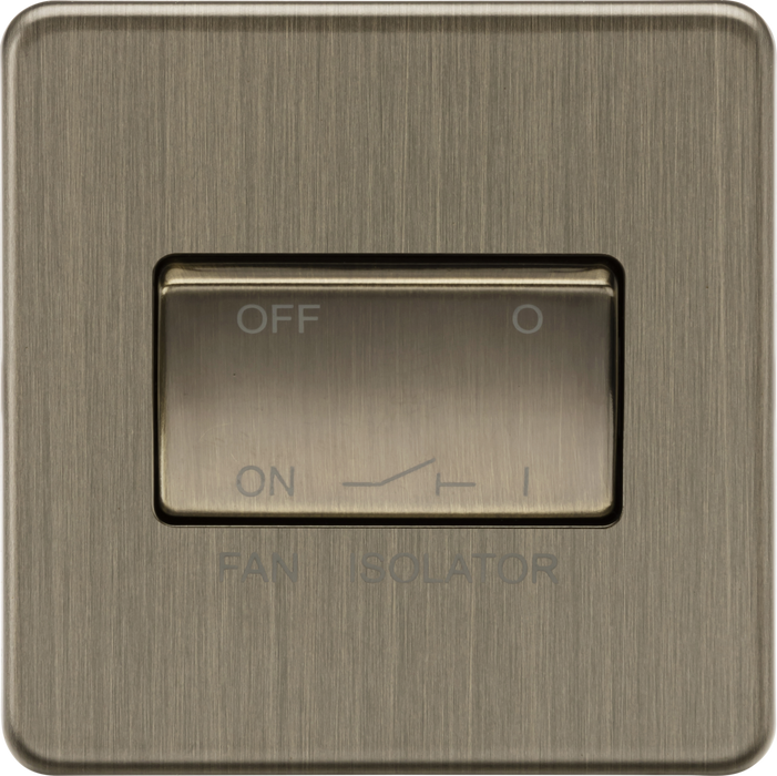 Knightsbridge SF1100AB 10A 3 pole Fan Isolator Switch - Antique Brass