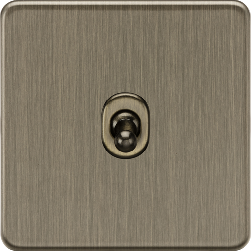 Knightsbridge SF12TOGAB 10AX 1G Intermediate Toggle Switch - Antique Brass