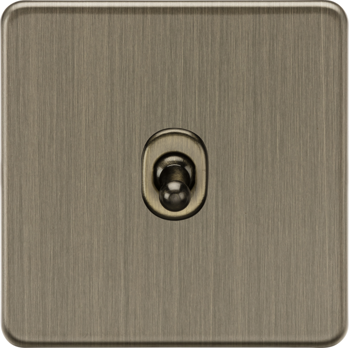 Knightsbridge SF12TOGAB 10AX 1G Intermediate Toggle Switch - Antique Brass