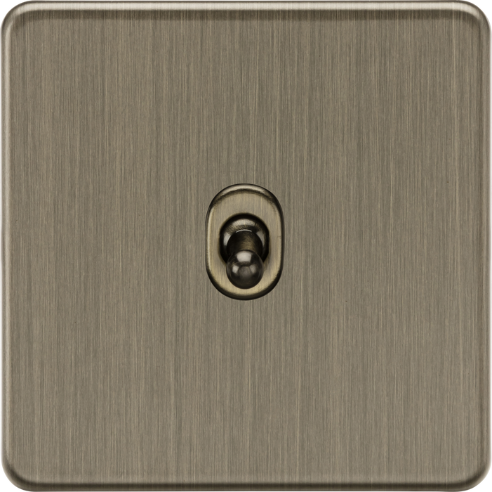 Knightsbridge SF1TOGAB 10AX 1G 2-way Toggle Switch - Antique Brass