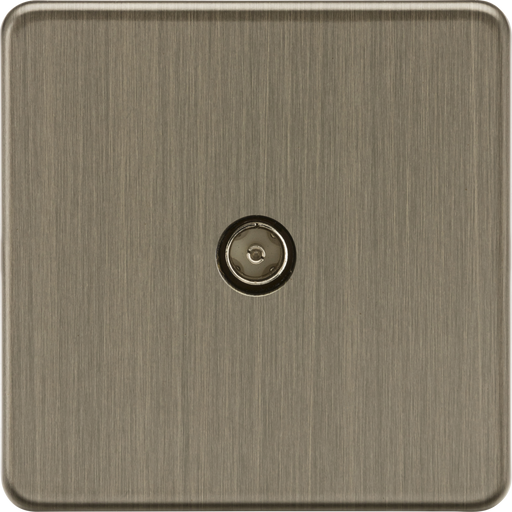 Knightsbridge SF0100AB 1G TV Outlet (Non-Isolated) - Antique Brass