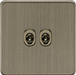 Knightsbridge SF2TOGAB 10AX 2G 2-way Toggle Switch - Antique Brass