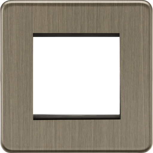 Knightsbridge SF2GAB 2G Modular Faceplate - Antique Brass