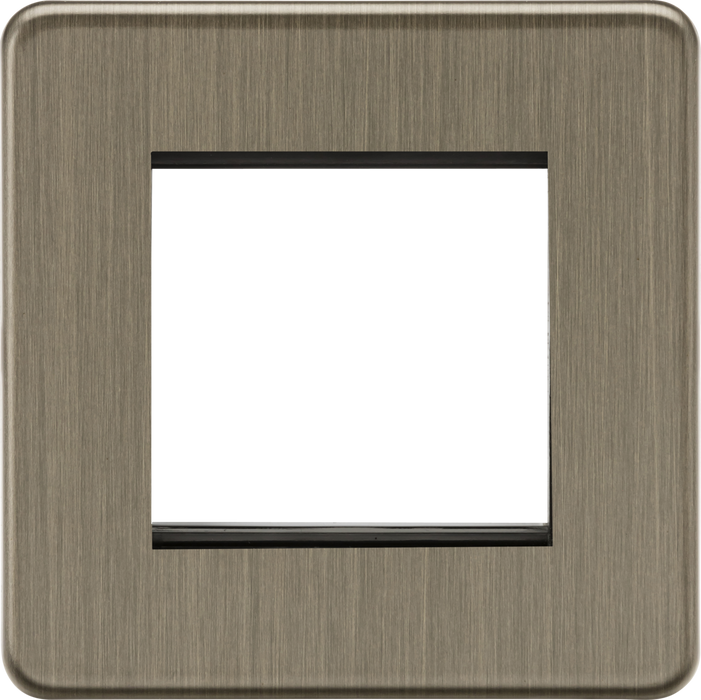 Knightsbridge SF2GAB 2G Modular Faceplate - Antique Brass