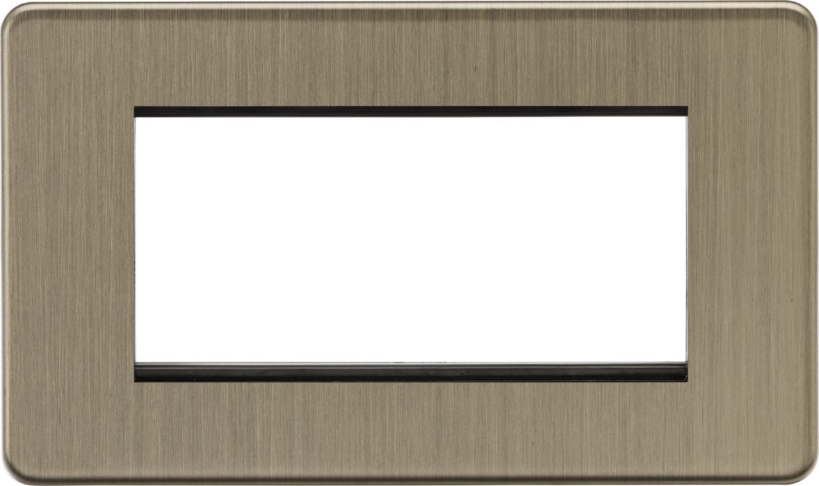 Knightsbridge SF4GAB 4G Modular Faceplate - Antique Brass