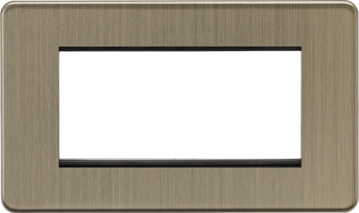 Knightsbridge SF4GAB 4G Modular Faceplate - Antique Brass