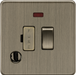 Knightsbridge SF6300FAB 13A Switched Fused Spur with Neon and Flex Outlet - Antique Brass