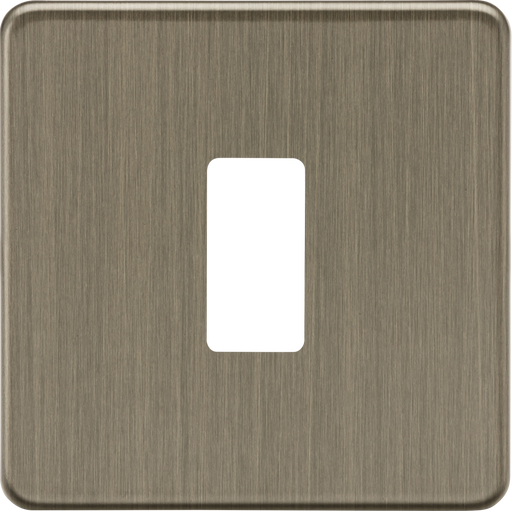 Knightsbridge GDSF001AB 1G Grid Faceplate - Antique Brass