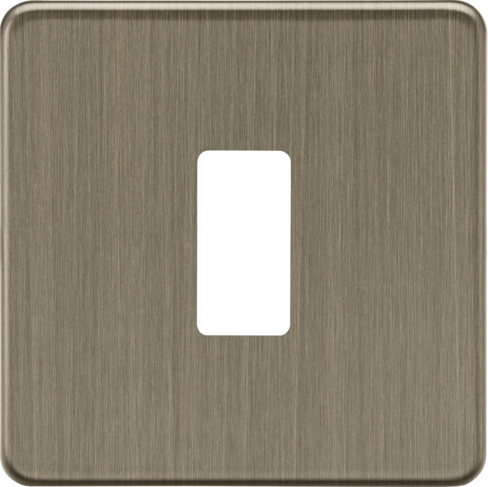 Knightsbridge GDSF001AB 1G Grid Faceplate - Antique Brass