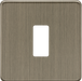 Knightsbridge GDSF001AB 1G Grid Faceplate - Antique Brass