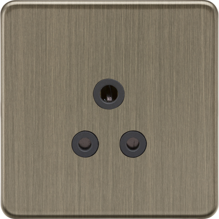Knightsbridge SF5AAB 5A Unswitched Socket - Antique Brass