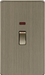Knightsbridge SF82MNAB 45A 2G DP switch with neon - Antique Brass