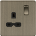 Knightsbridge SFR7000AB 13A 1G DP Switched Socket - Antique Brass