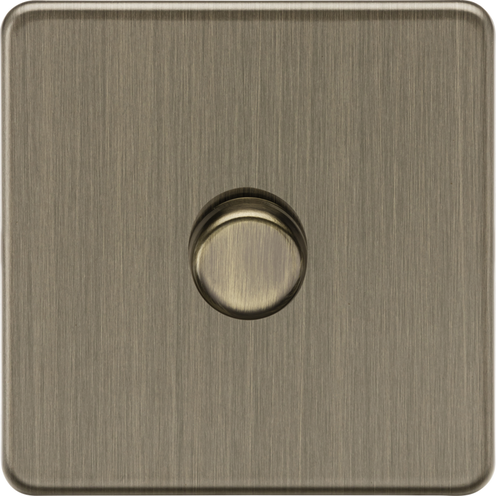 Knightsbridge SF2191AB 1G 2-way 10-200W (5-150W LED) Intelligent dimmer - Antique Brass