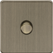 Knightsbridge SF2191AB 1G 2-way 10-200W (5-150W LED) Intelligent dimmer - Antique Brass