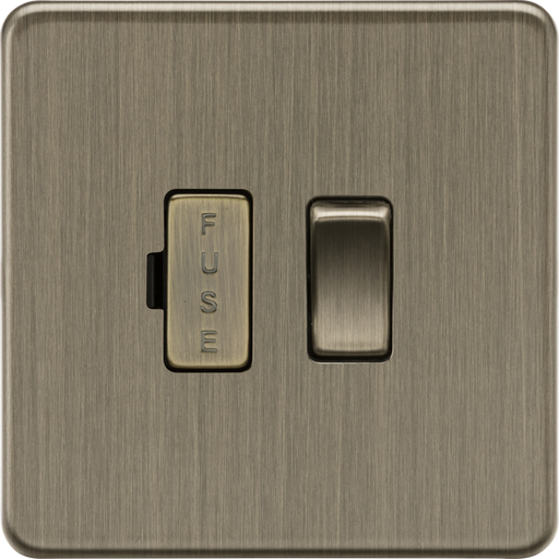 Knightsbridge SF6300AB 13A Switched Fused Spur Unit - Antique Brass