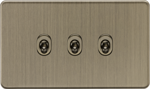 Knightsbridge SF3TOGAB 10AX 3G 2-way Toggle Switch - Antique Brass