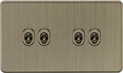 Knightsbridge SF4TOGAB 10AX 4G 2-way Toggle Switch - Antique Brass