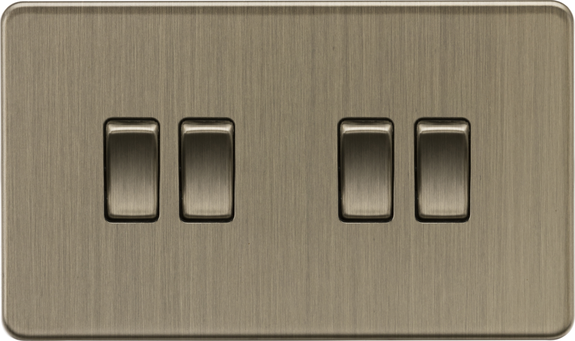 Knightsbridge SF4100AB 10AX 4G 2-Way Switch - Antique Brass