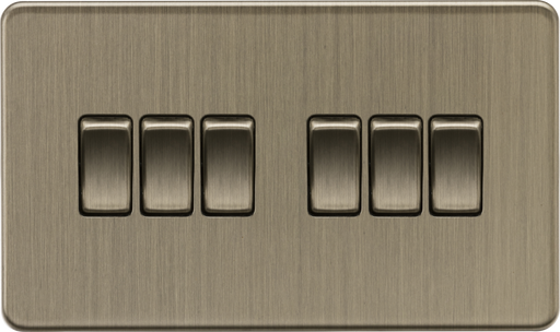 Knightsbridge SF4200AB 10AX 6G 2-Way Switch - Antique Brass