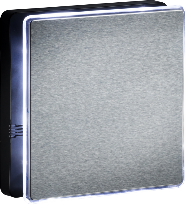 Knightsbridge EX4TSS IP45 100mm LED Backlit Extractor Fan with Overrun Timer - Steel