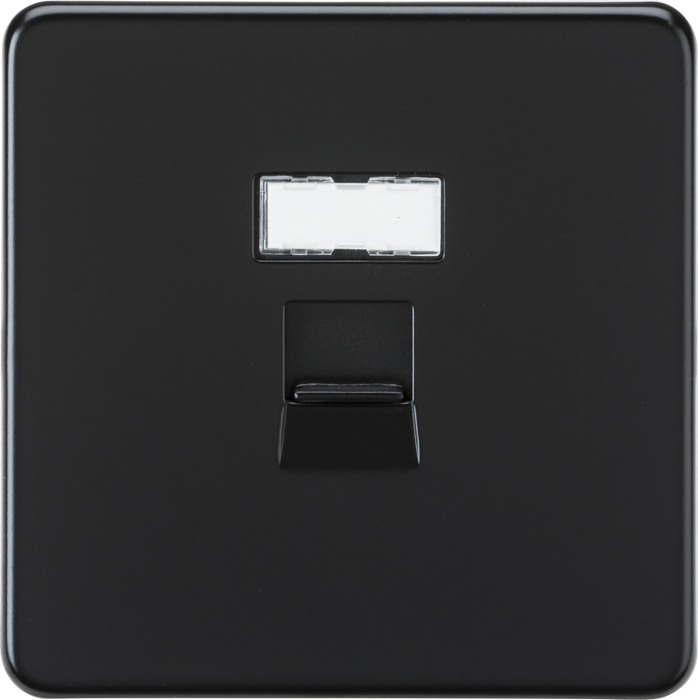 Knightsbridge SFC6MB Screwless RJ45 Data Outlet - Matt Black