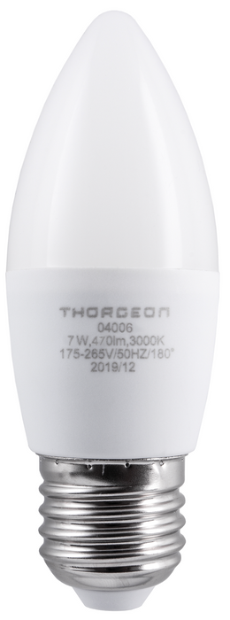 Thorgeon - 04006 LED Light bulb 7W E27 B35 3000K 470lm