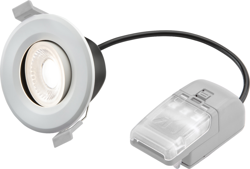 Knightsbridge CYRT CyroLED Tilt- Fire Rated IP65 Downlight with 2 x Wattage and 4 x CCT - No Bezel