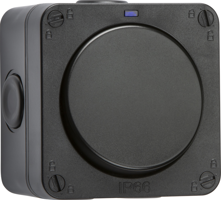 Knightsbridge OP2DP IP66 20AX 1G DP Switch - Black