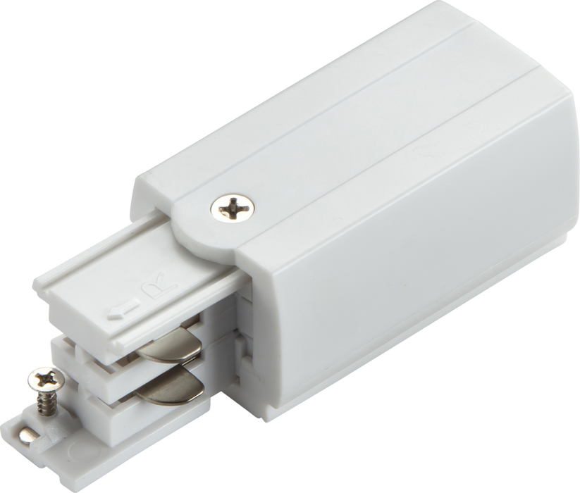Knightsbridge KLPFRW K-LINE 230V 3-Circuit Track Power Feed Right Connector - White