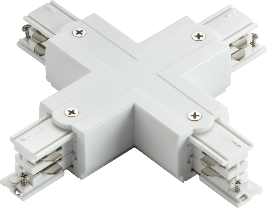 Knightsbridge KLXW K-LINE 230V 3-Circuit Track X-Connector - White