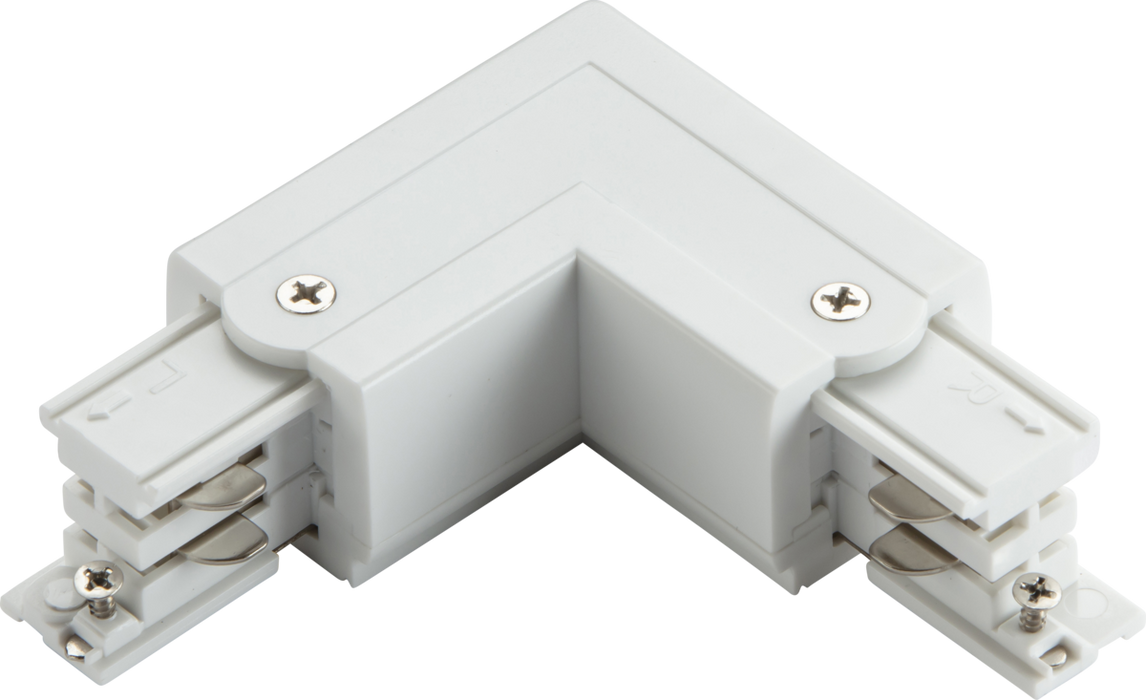 Knightsbridge KLCOLW K-LINE 230V 3-Circuit Track Left L-Connector - White