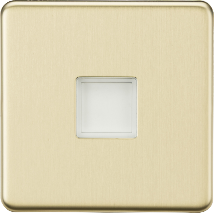 Knightsbridge SFPLBB Screwless 230V LED Plinth Light - Brushed Brass