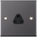 Selectric 5M Black Nickel 1 Gang 2A Round Pin Socket with Black Insert