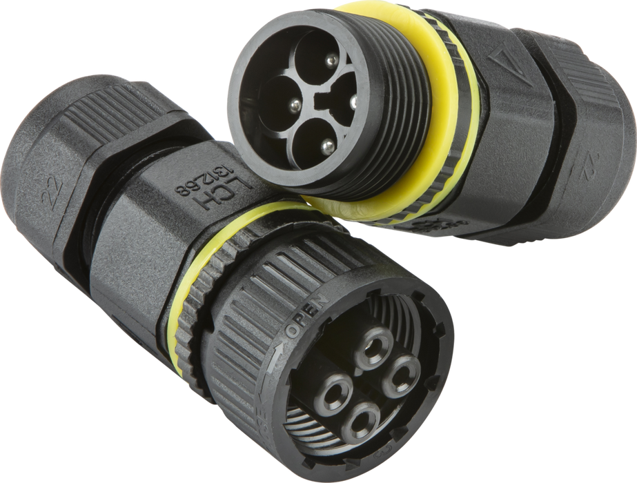 Knightsbridge JB0012 IP68 16A Plug and Socket Cable Connector (4-pin)