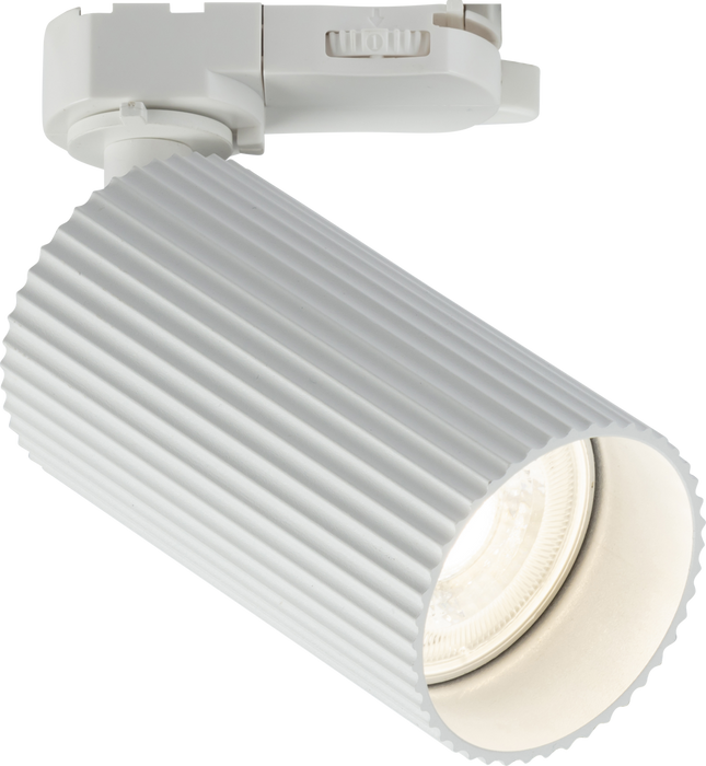 Knightsbridge LYN2W LYNX 230V 3 Circuit Track System IP20 GU10 Single Textured Spotlight - Matt White