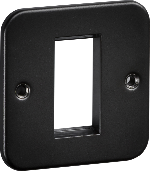 Knightsbridge M1GTB Metalclad 1G Modular Faceplate - Textured Sand Black Finish
