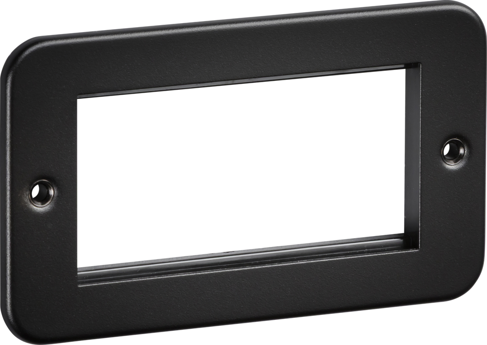Knightsbridge M4GTB Metalclad 4G Modular Faceplate - Textured Sand Black Finish