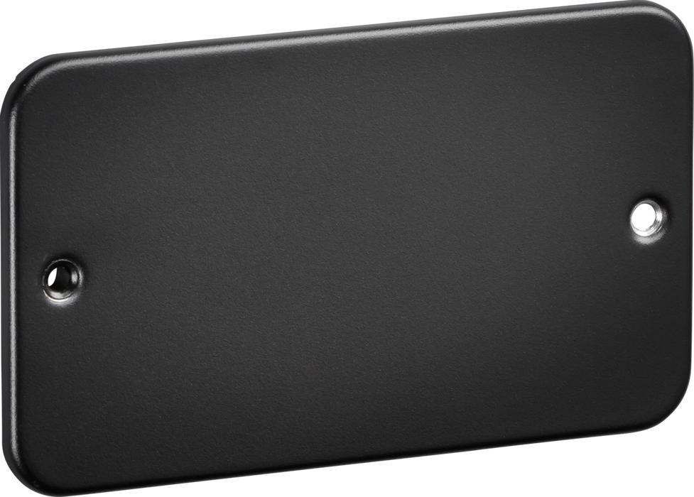 Knightsbridge M8600TB Metalclad 2G Blanking Plate - Textured Sand Black Finish