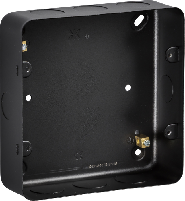 Knightsbridge GDSG68TB Metalclad 6-8G Surface Mount Box - Textured Sand Black Finish