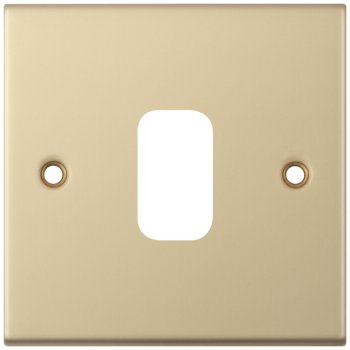 Selectric 5M GRID360 Satin Brass 1 Gang Faceplate