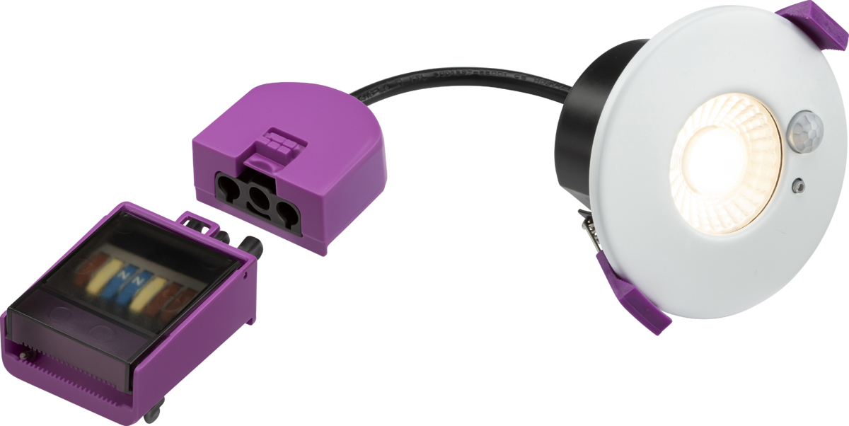 Knightsbridge SPKEVFPIR SpektroLED Evo IP65 7W 4 x CCT Fire-rated Downlight with PIR Sensor - Fixed