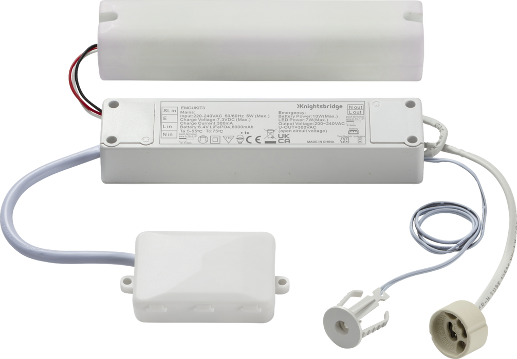 Knightsbridge EMGUKIT3 230V 5W GU10 LED Emergency Pack