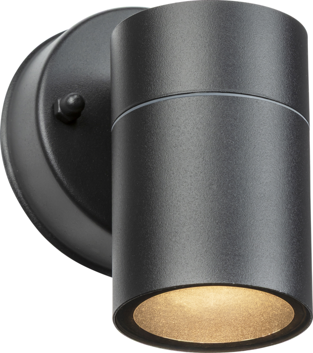 Knightsbridge OBEX1BK 230V IP55 GU10 Fixed Single Wall Light - Matt Black