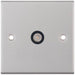 Selectric 5M Satin Chrome 1 Gang TV Socket with Black Insert